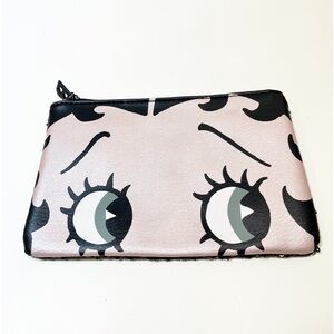 Like New! Betty Boop x Ipsy Black Sequined Zipper Cosmetic Pouch. 7.25" X 5"